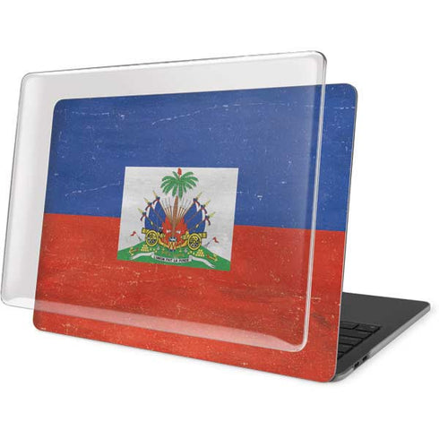 Haiti Flag Distressed MacBook Pro 16in (2019-20) Case plus Skin