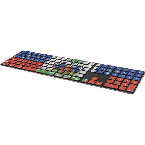 Haiti Flag Distressed Magic Keyboard with Numeric Keypad Skin