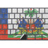 Haiti Flag Distressed Magic Keyboard with Numeric Keypad Skin