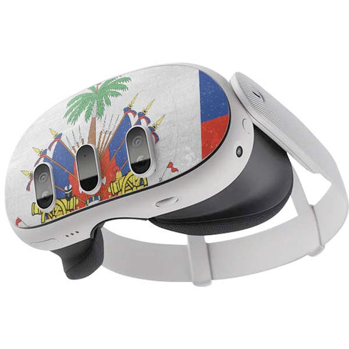 Haiti Flag Distressed Meta Quest 3 Skin