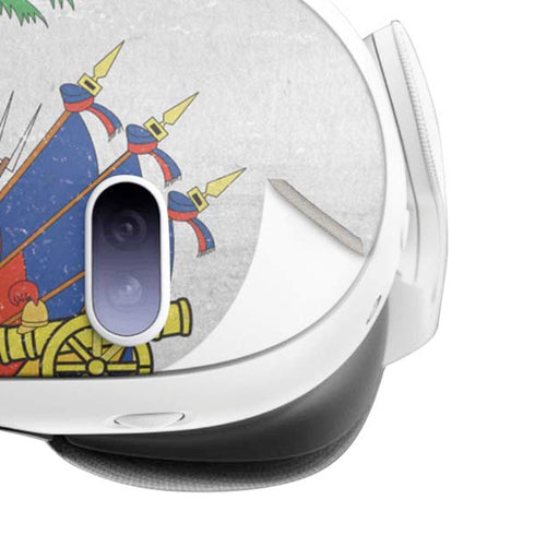 Haiti Flag Distressed Meta Quest 3 Skin