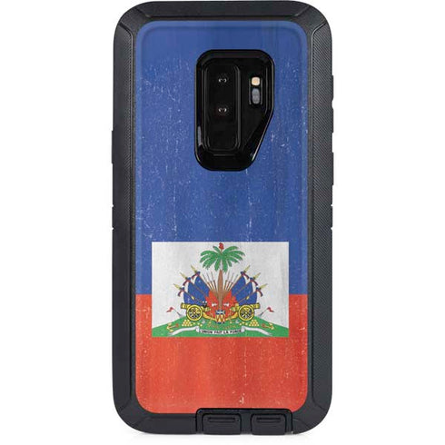 Haiti Flag Distressed Otterbox Defender Galaxy Skin