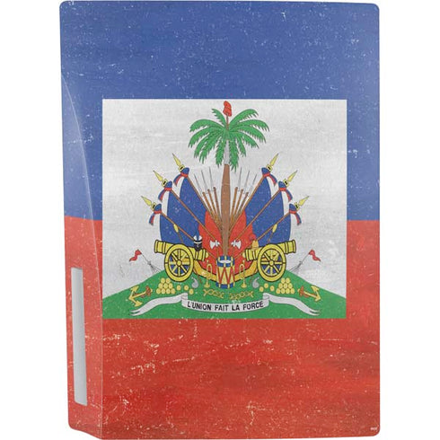 Haiti Flag Distressed PS5 Console Skin