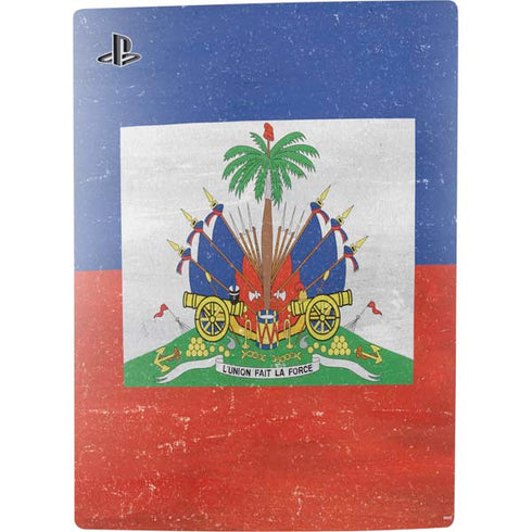 Haiti Flag Distressed PS5 Digital Edition Console Skin
