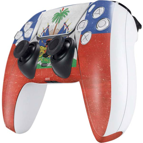 Haiti Flag Distressed PS5 Controller Skin