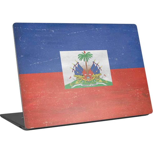 Haiti Flag Distressed Surface Laptop 4 15in Skin
