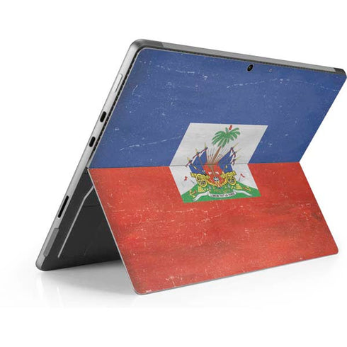 Haiti Flag Distressed Surface Pro 9 Skin