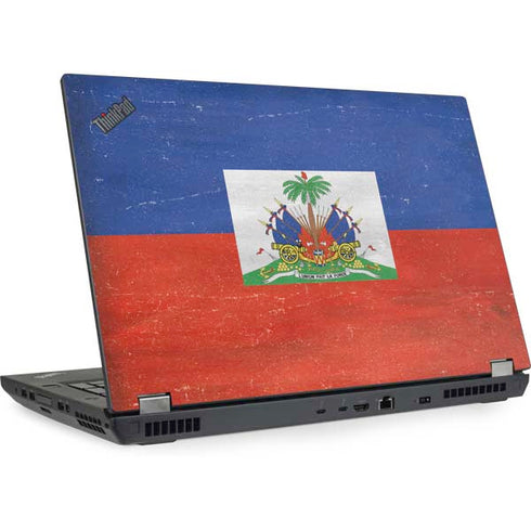 Haiti Flag Distressed Lenovo ThinkPad Skin