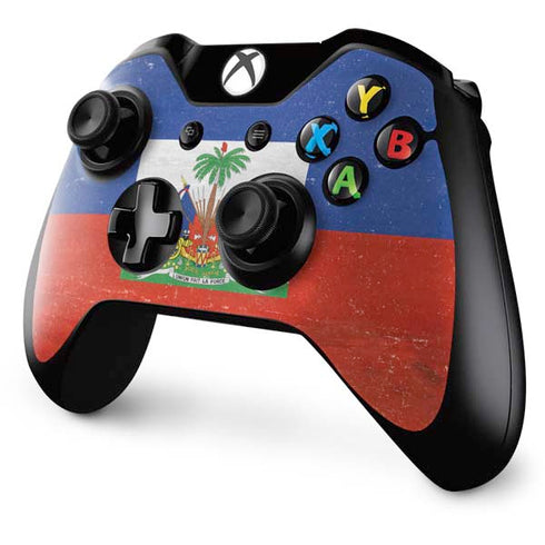 Haiti Flag Distressed Xbox One Controller Skin