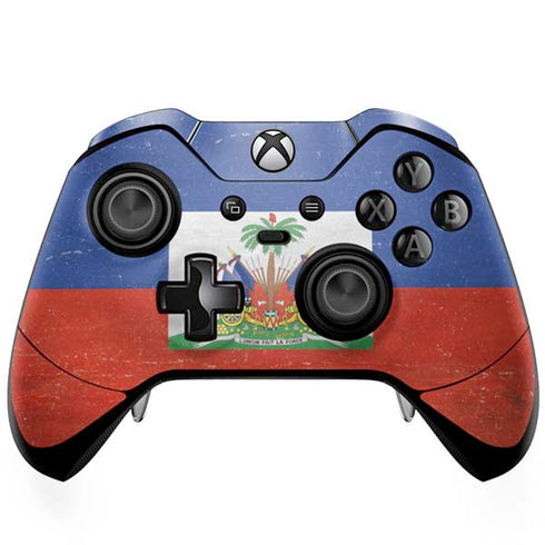 Haiti Flag Distressed Xbox One Elite Controller Skin