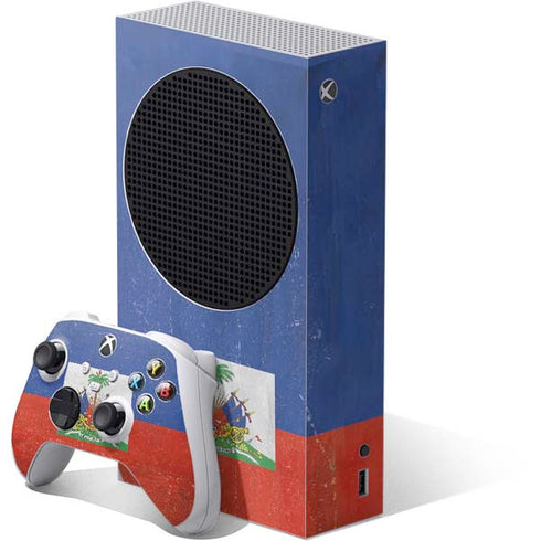 Haiti Flag Distressed Xbox Series S Skins