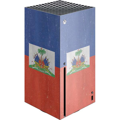 Haiti Flag Distressed Xbox Series X Console Skin