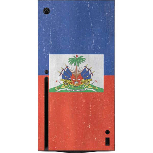 Haiti Flag Distressed Xbox Series X Console Skin
