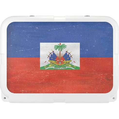Haiti Flag Distressed YETI Tundra 35 Hard Cooler Skin