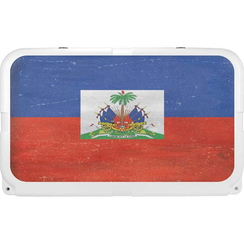 Haiti Flag Distressed YETI Tundra 45 Hard Cooler Skin