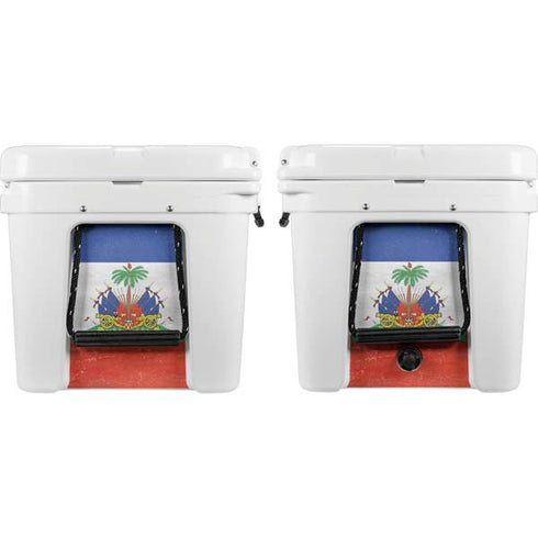 Haiti Flag Distressed YETI Tundra 65 Hard Cooler Skin