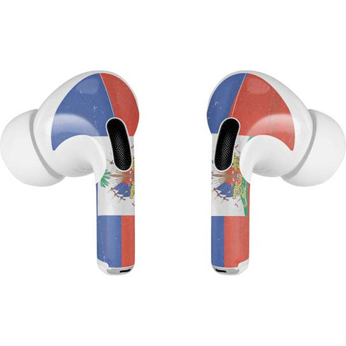 Haitian Flag Distressed AirPods Pro 2nd Gen Skin