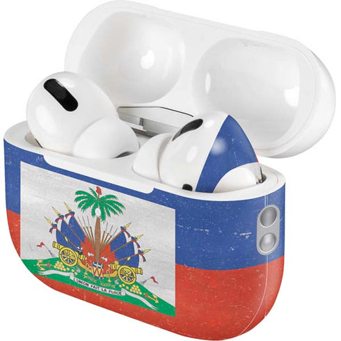 Haitian Flag Distressed AirPods Pro 2nd Gen Skin