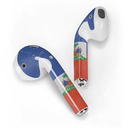 Haitian Flag Distressed Apple AirPods 2 Skin