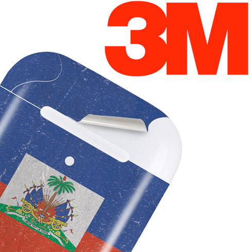 Haitian Flag Distressed Apple AirPods 2 Skin