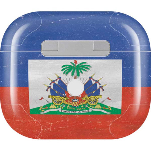 Haitian Flag Distressed Apple AirPods (3rd Gen 2021) Skin