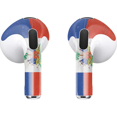Haitian Flag Distressed Apple AirPods (3rd Gen 2021) Skin
