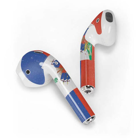 Haitian Flag Distressed Apple AirPods Skin