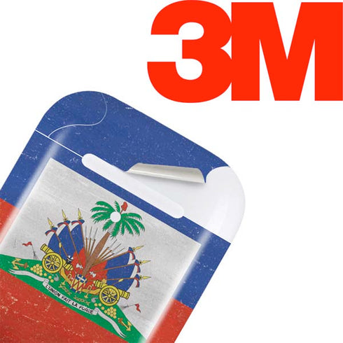 Haitian Flag Distressed Apple AirPods Skin