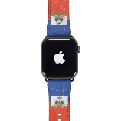 Haitian Flag Distressed Apple Watch Band 38-40mm