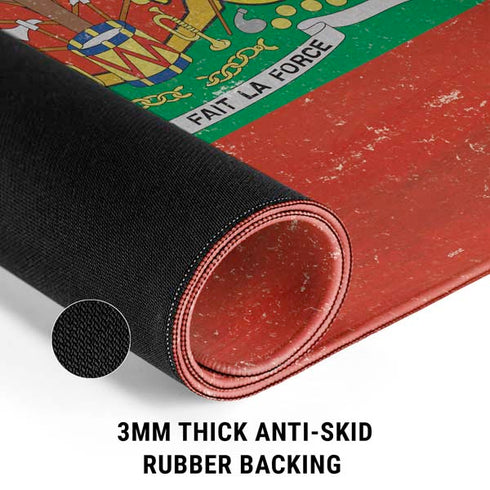 Haitian Flag Distressed Gaming Mouse Pad