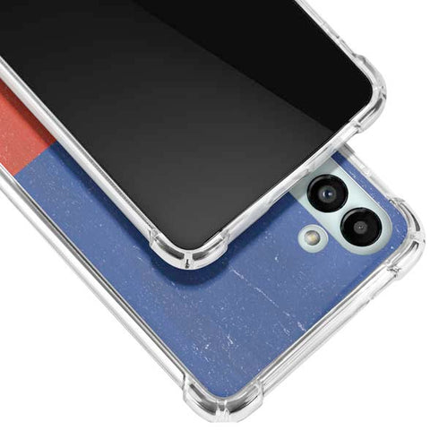 Haitian Flag Distressed Galaxy A13 5G Clear Case