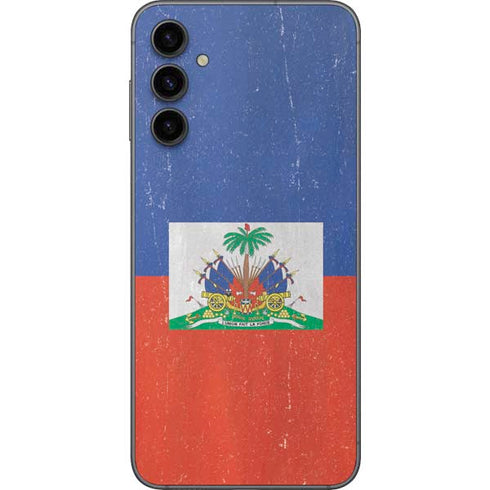 Haitian Flag Distressed Galaxy A14 5G Skin