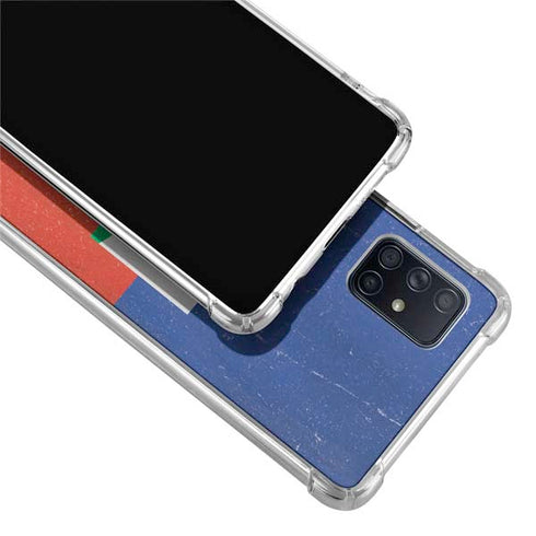 Haitian Flag Distressed Galaxy A71 5G Clear Case