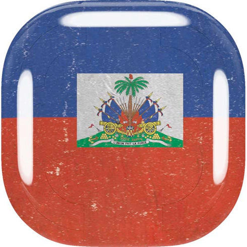 Haitian Flag Distressed Galaxy Buds Live Skin