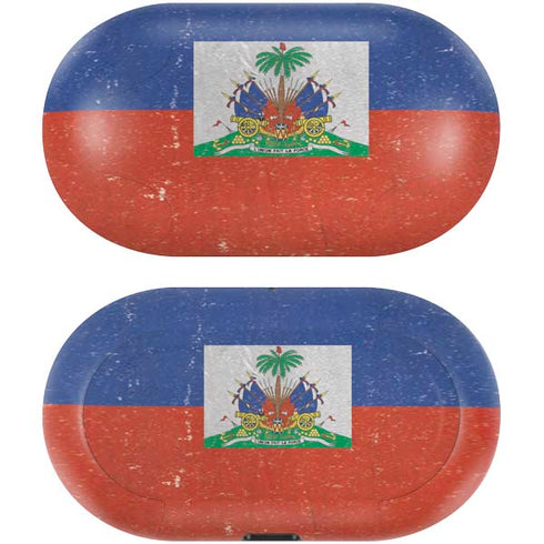 Haitian Flag Distressed Galaxy Buds Skin