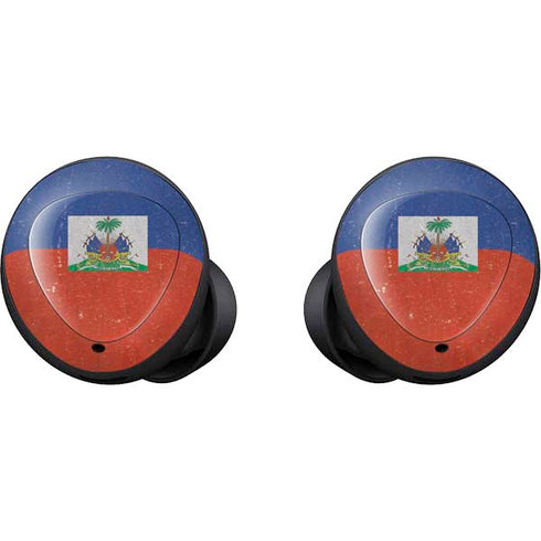 Haitian Flag Distressed Galaxy Buds Skin