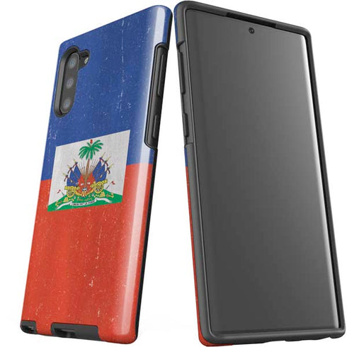 Haitian Flag Distressed Galaxy Note 10 Pro Case