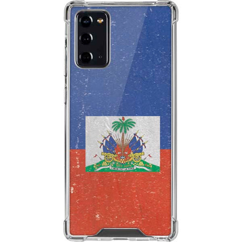 Haitian Flag Distressed Galaxy Note20 5G Clear Case