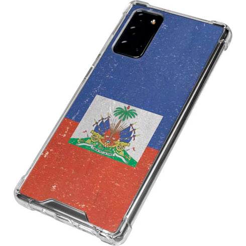 Haitian Flag Distressed Galaxy Note20 5G Clear Case