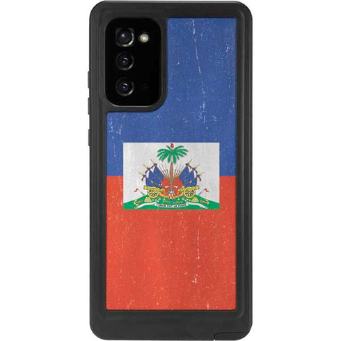 Haitian Flag Distressed Galaxy Note20 5G Waterproof Case
