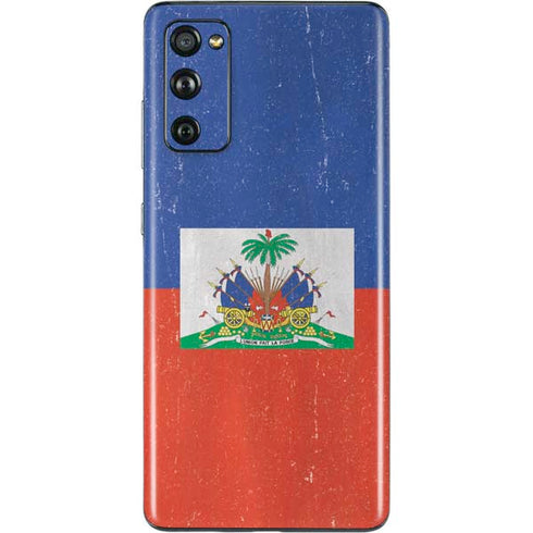 Haitian Flag Distressed Galaxy S20 Fan Edition Skin