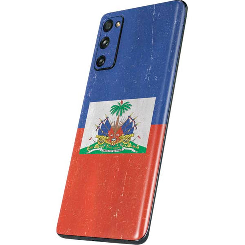 Haitian Flag Distressed Galaxy S20 Fan Edition Skin