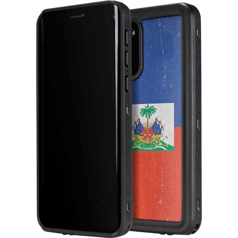 Haitian Flag Distressed Galaxy S20 Waterproof Case