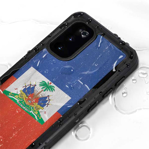 Haitian Flag Distressed Galaxy S20 Waterproof Case