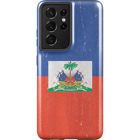 Haitian Flag Distressed Galaxy S21 Ultra 5G Pro Case