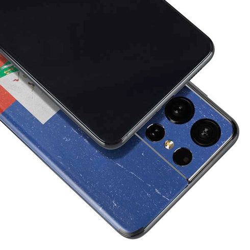 Haitian Flag Distressed Galaxy S21 Ultra 5G Skin