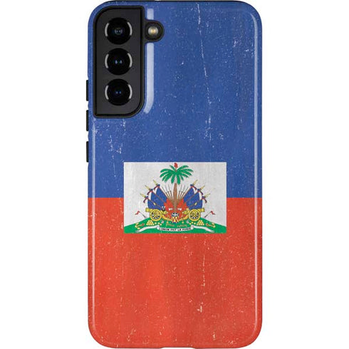 Haitian Flag Distressed Galaxy S22 Plus Pro Case