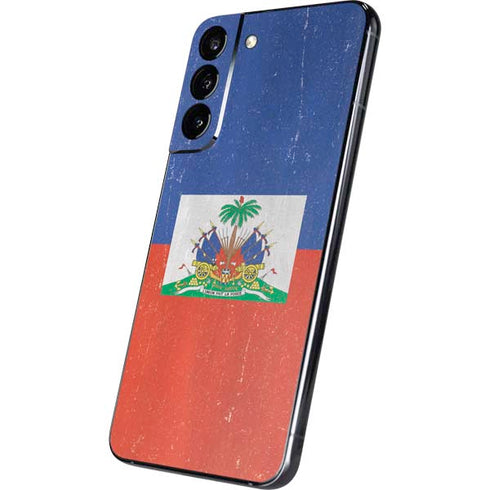 Haitian Flag Distressed Galaxy S22 Plus Skin