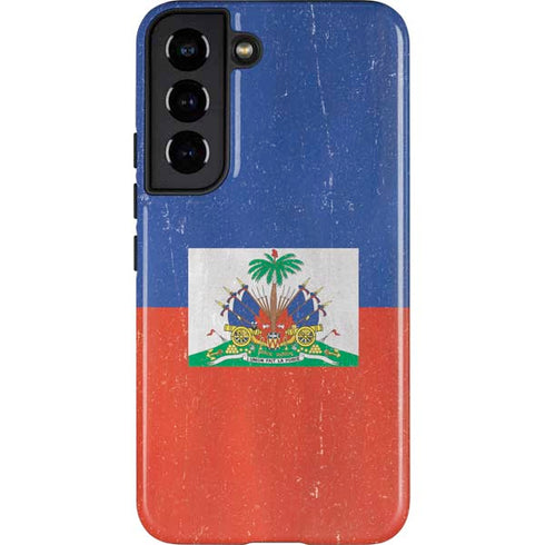 Haitian Flag Distressed Galaxy S22 Pro Case