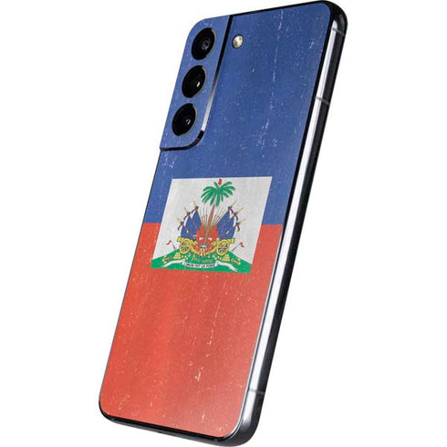 Haitian Flag Distressed Galaxy S22 Skin